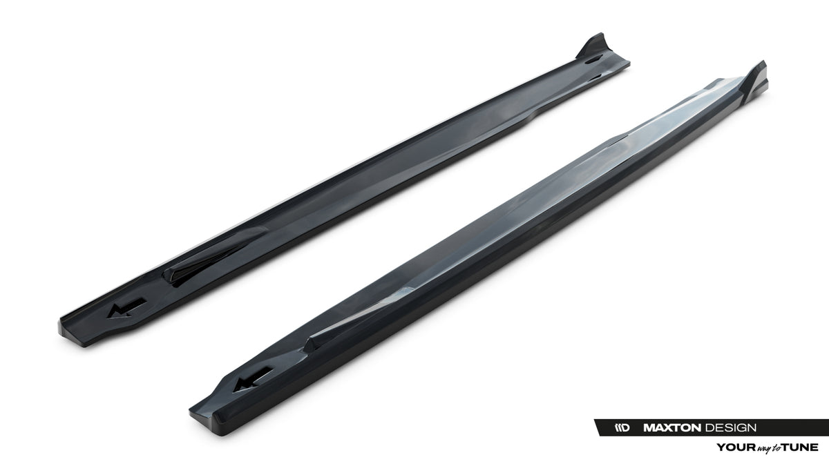 Blank sort finish på sideskjørt diffusers til BMW X6 M F96