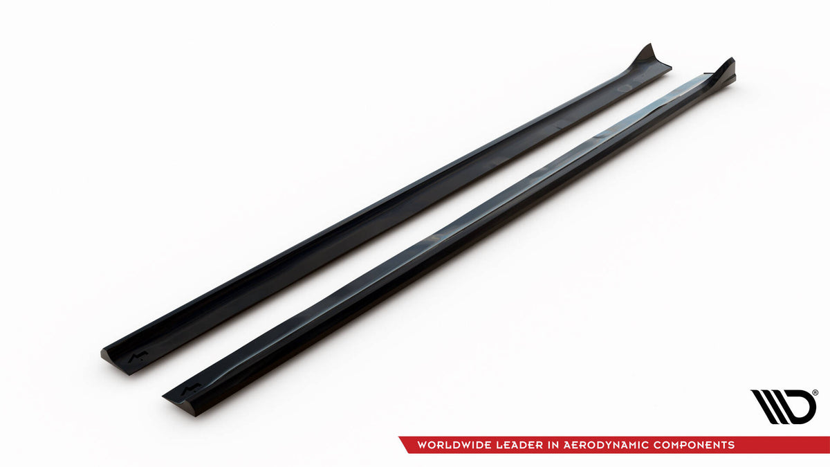 Sideskjørt diffuser Chrysler 300 Mk2 med synlig overflatestruktur i sort