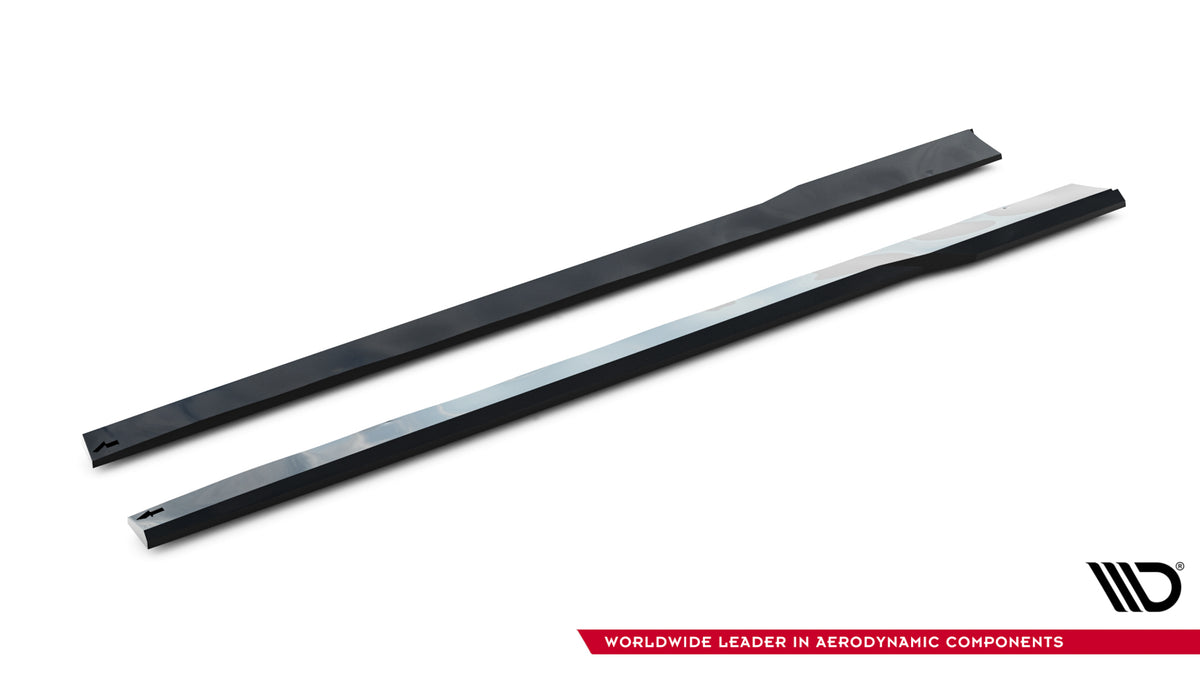 Detaljbilde av sideskjørt diffuser til Ford Mustang Dark Horse Mk7