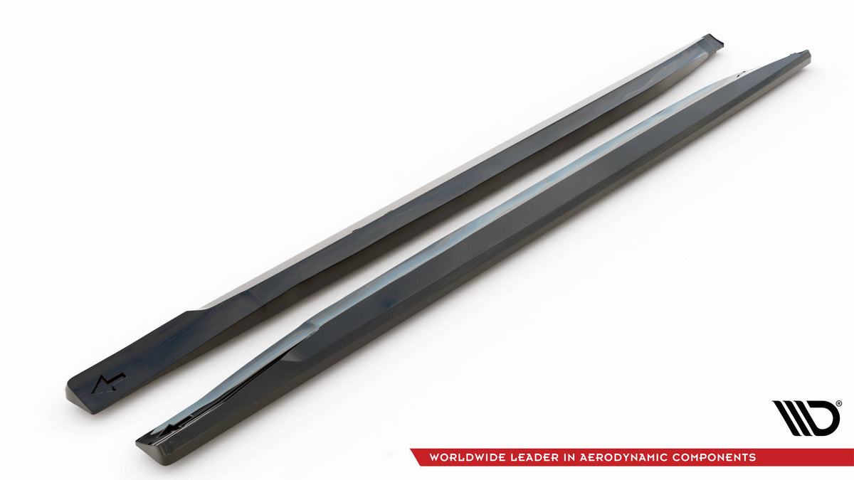 Sideskjørt diffusers sett i blank sort ABS til Maserati Levante GT Mk1