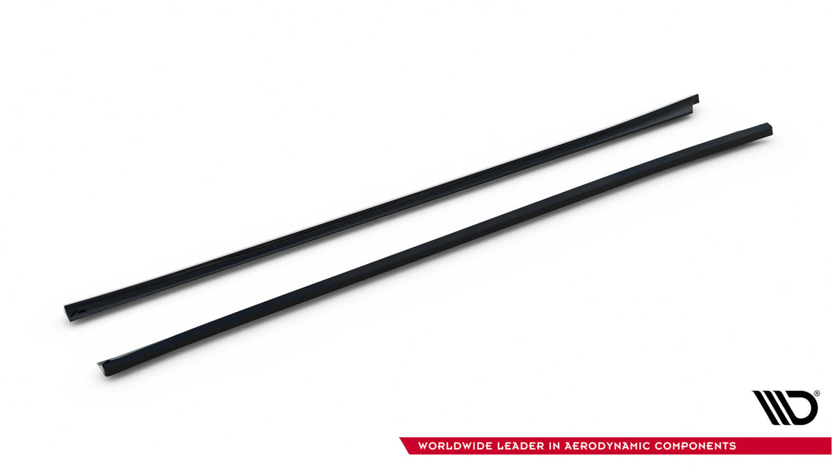 Par med sideskjørt extensions for Mazda 6 MK3 Facelift vist fra siden