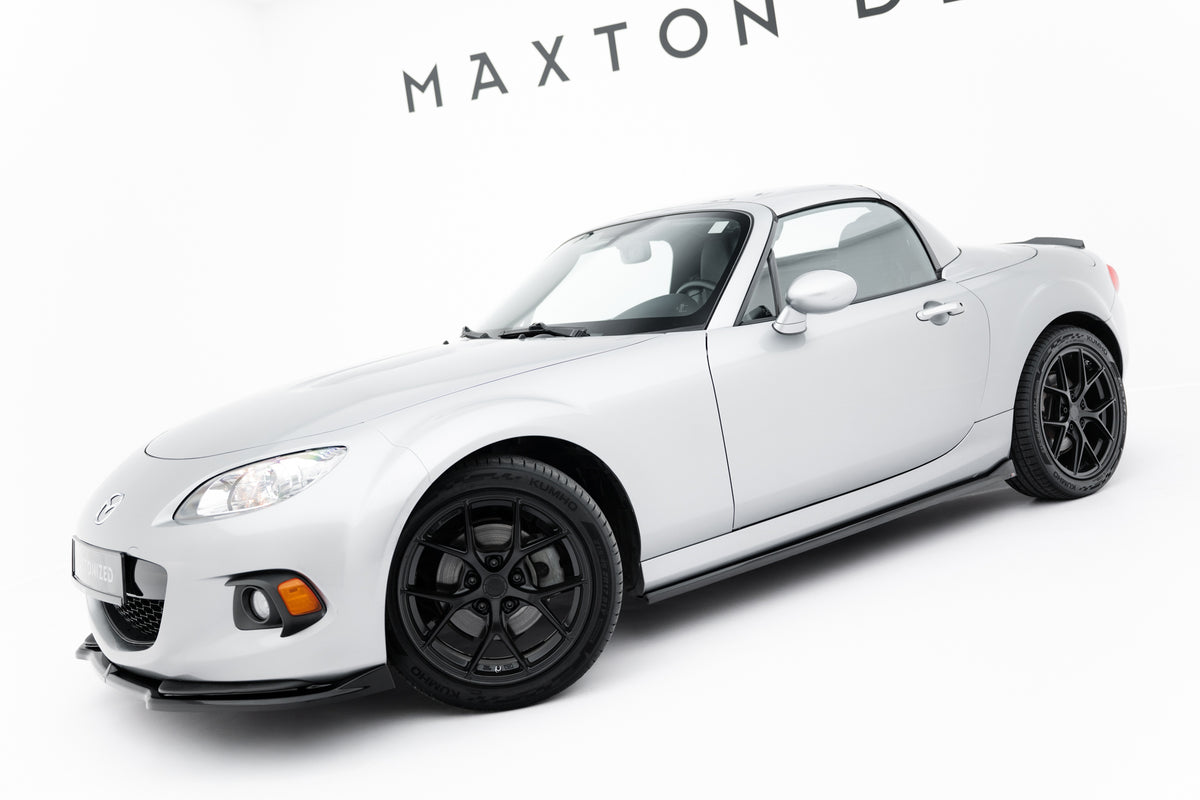 Maxton Design sideskjørt for MX-5 NC montert på bil, sidevisning