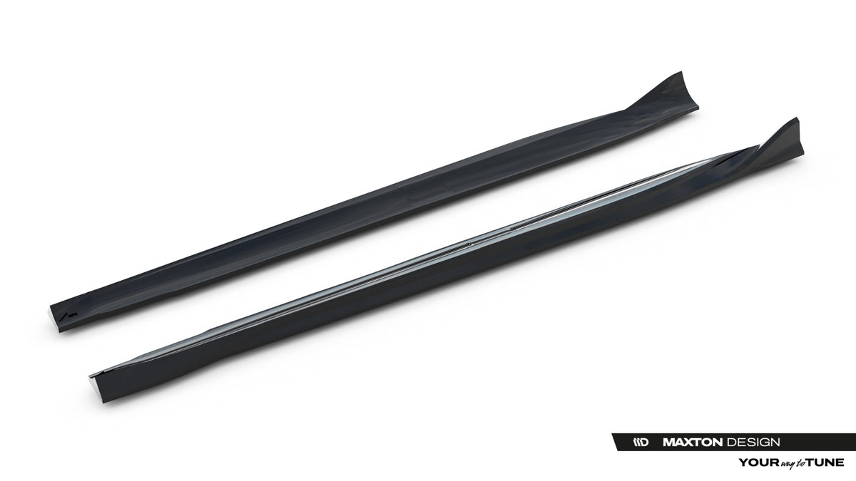 Detalj av kant på Maxton sideskjørt diffuser til Mercedes-AMG GT R C190