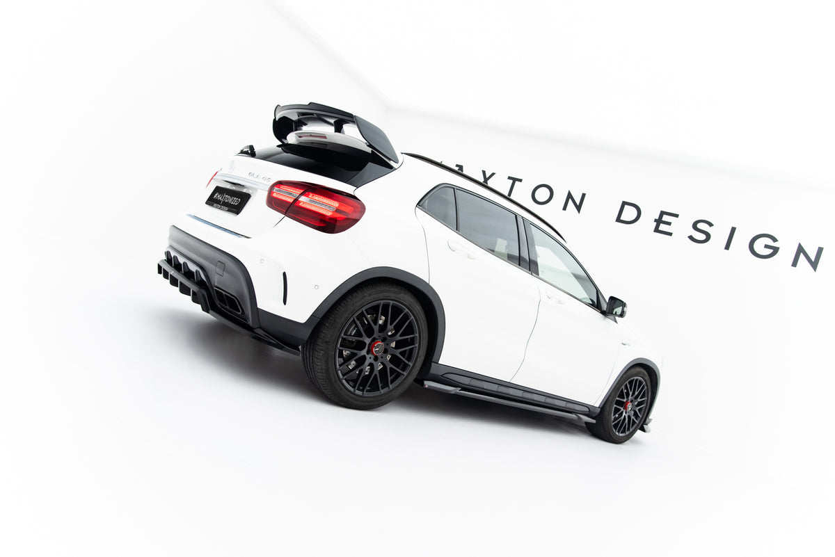 Sideskjørt diffusers til Mercedes-Benz GLA 45 AMG X156 Facelift i blank sort ABS
