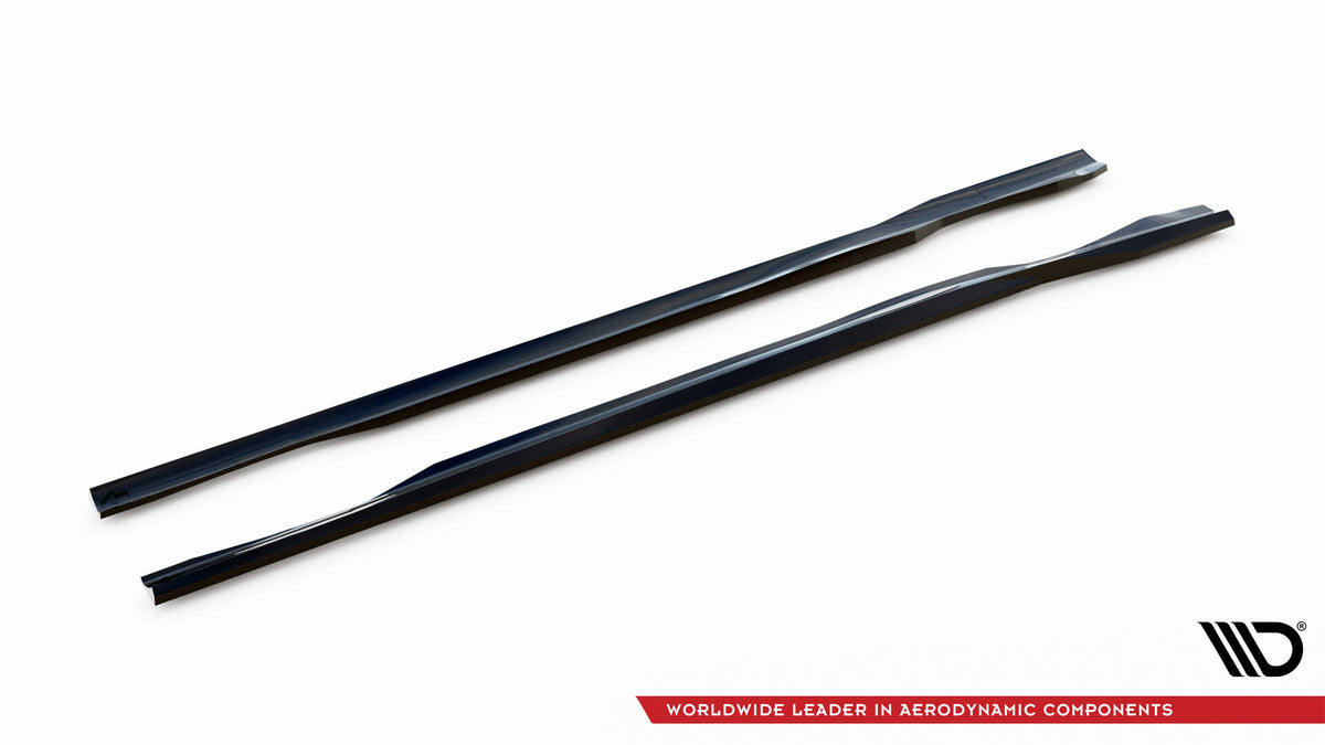 Maxton Design sideskjørt diffusor for Mercedes CLA AMG-Line sett ovenfra