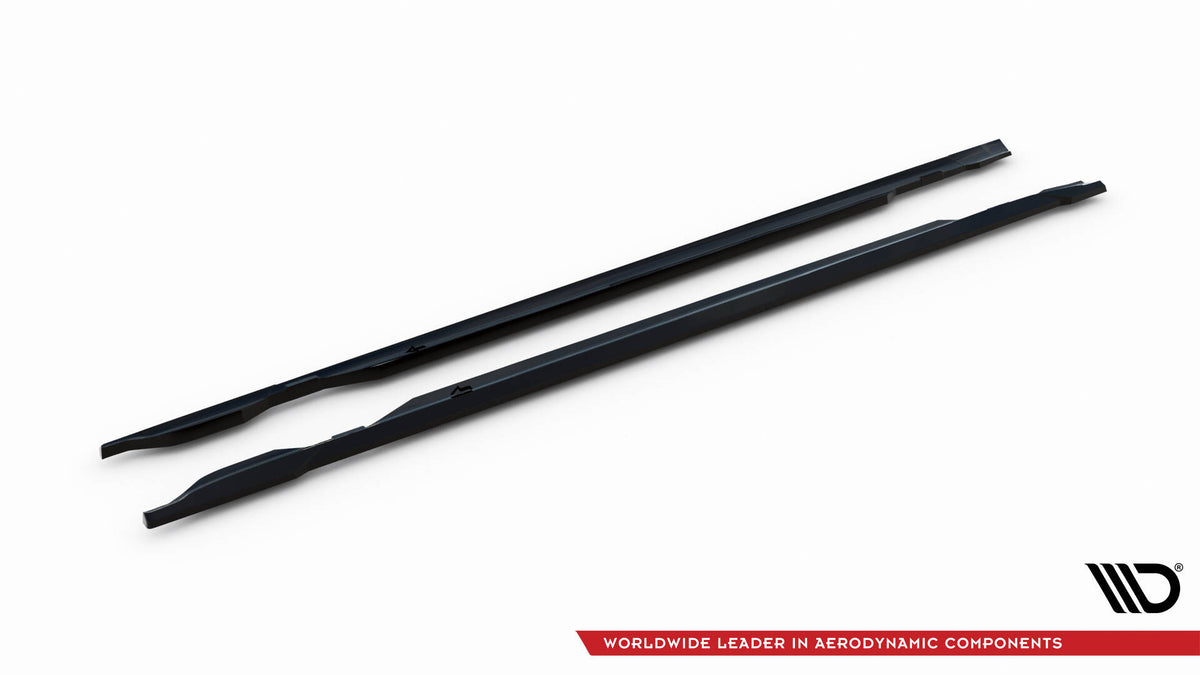 Maxton Design sideskjørt i glossy svart ABS for Porsche Taycan Cross Turismo 4S – produktbilde