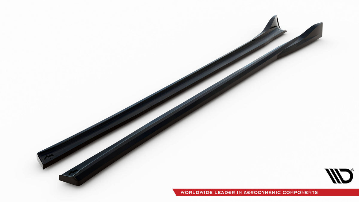Sideskjørt diffuser til Tesla Model X MK1 Facelift sett ovenfra