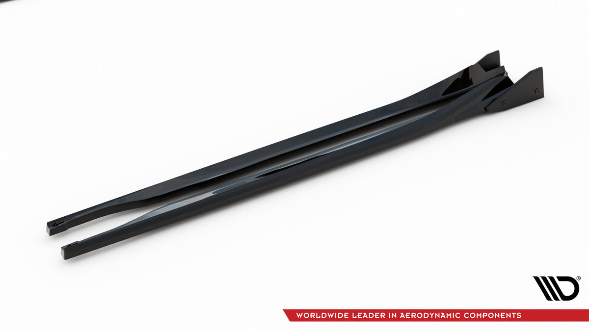 Detalj av 10 mm ABS-plate på sideskjørt diffuser til Subaru BRZ Mk2