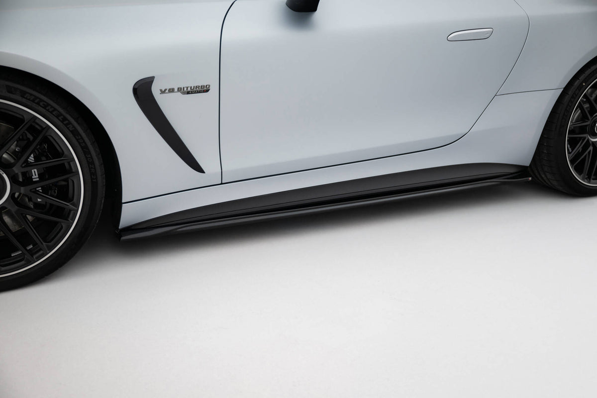 Sideskjørt diffusorer V.1 til Mercedes AMG GT C192, skrå vinkel forfra