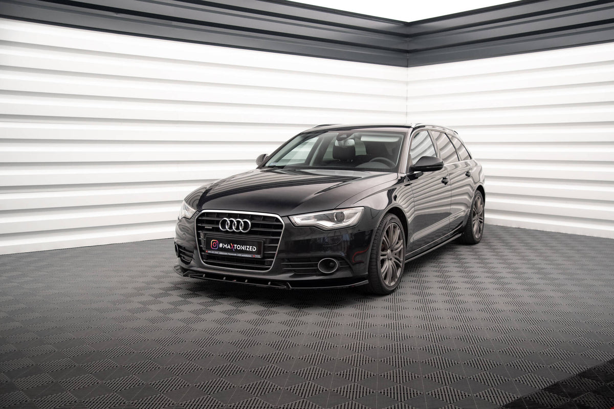 Maxton Design sideskjørt V.2 montert på Audi A6 C7 i skrå vinkel