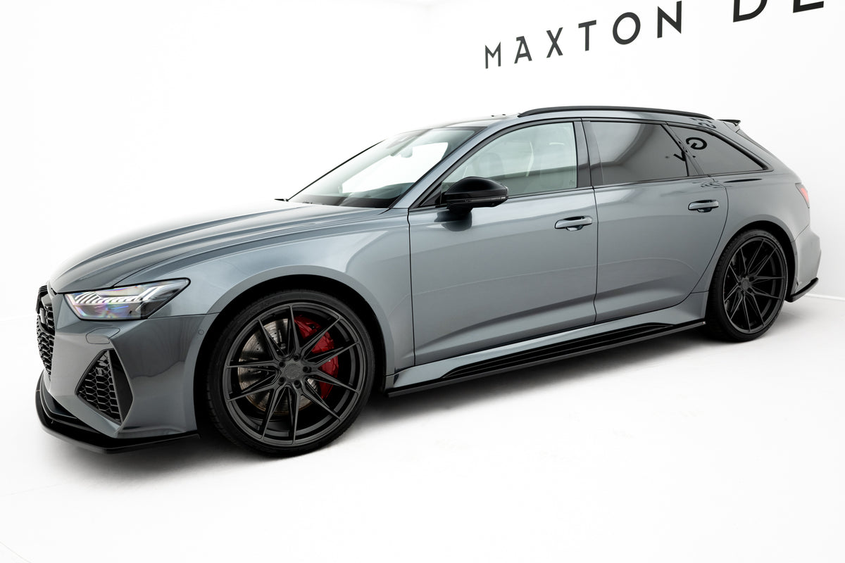 Sideskjørt diffuser montert på Audi RS6 C8 sett fra siden