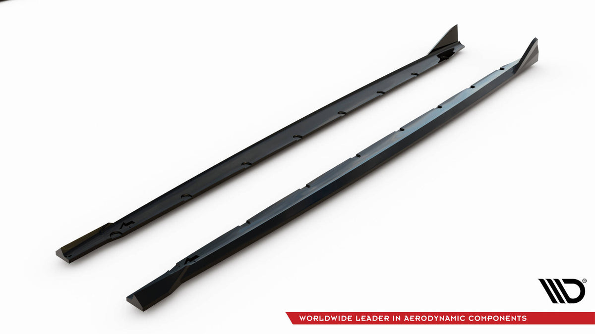 Montert sideskjørt BMW F70 M-Pakke V.2 i sort ABS-plast