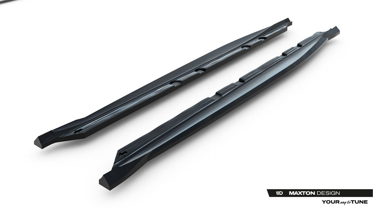 Sideskjørt diffusers til Cupra Leon Mk1 Facelift i blank sort finish