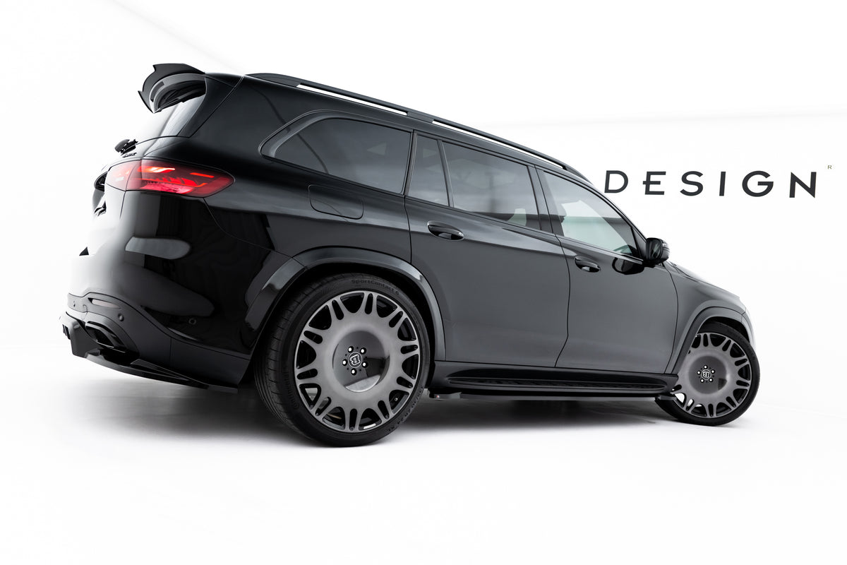 Sideskjørt diffusers V.2 i blank sort ABS til Mercedes-Benz GLS X167