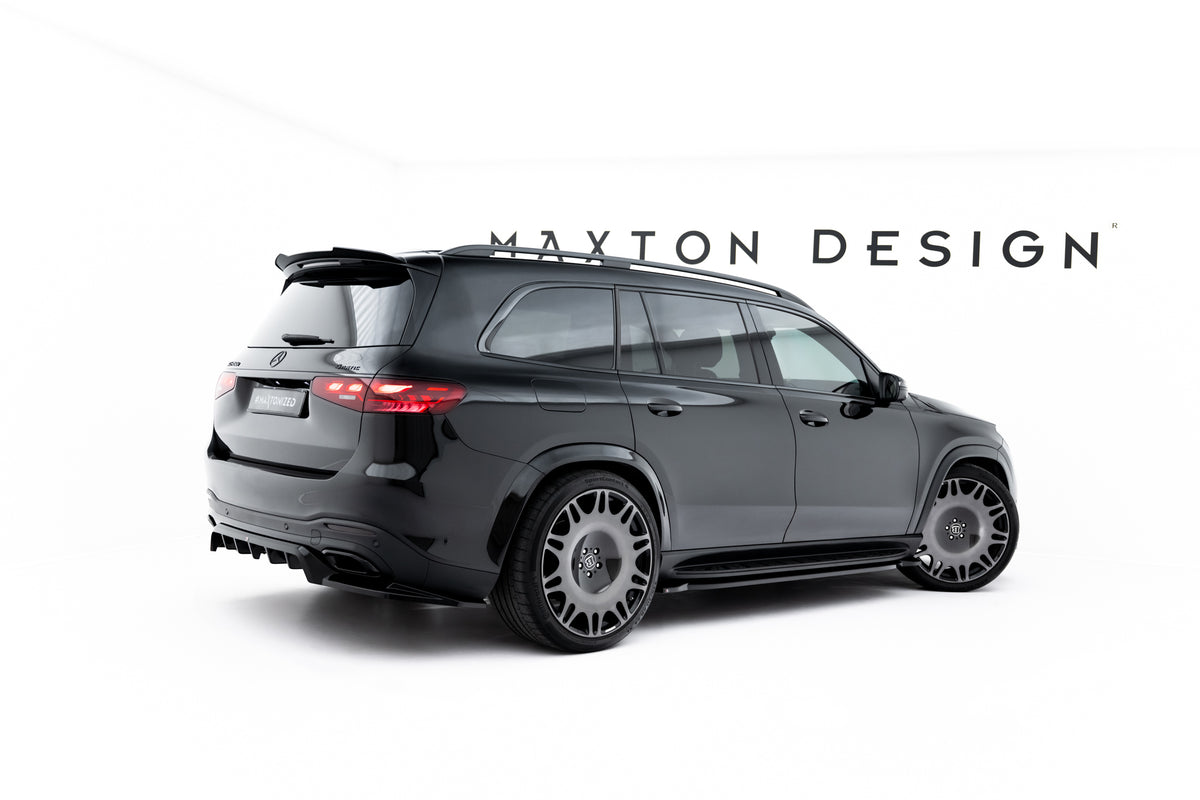 Sideskjørt diffusers montert under originalt sideskjørt på Mercedes GLS X167