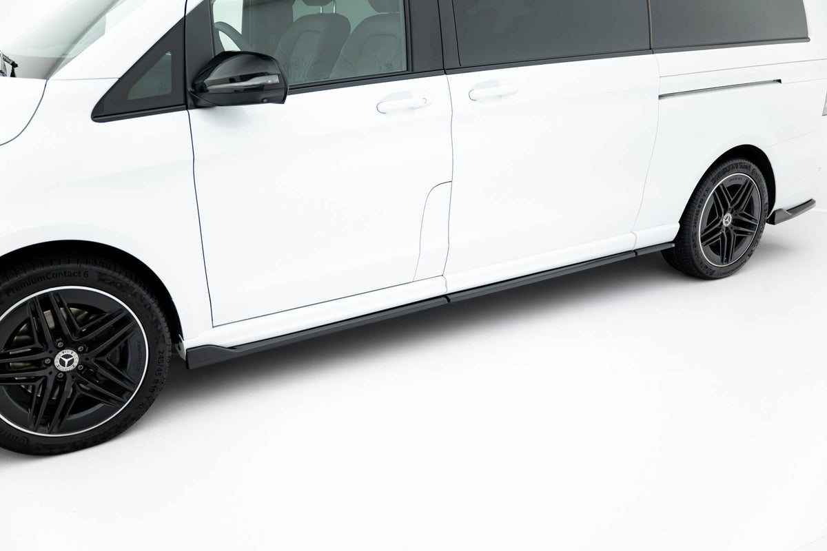 Sideskjørt diffusorer V.2 for Mercedes V-Class W447 Extra Long AMG-Line sett ovenfra