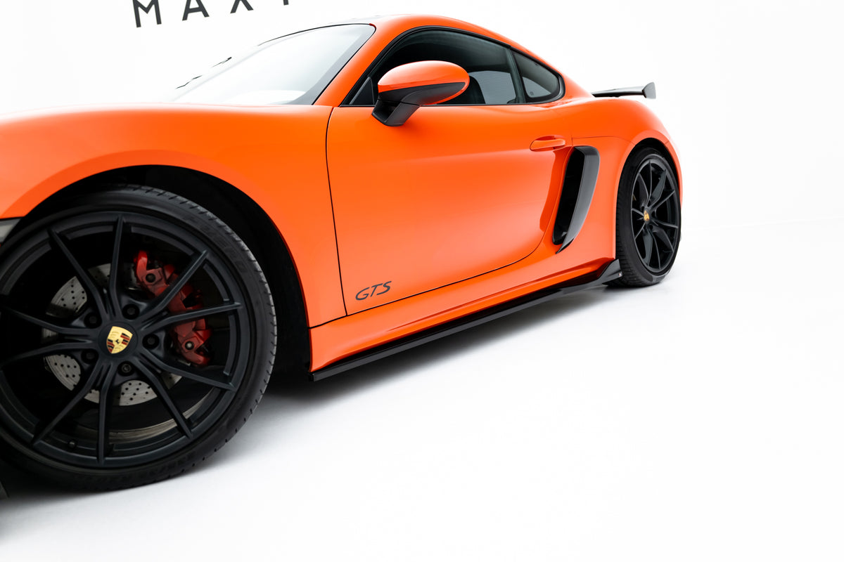 Sideskjørt diffusorer V.2 til Porsche 718 Cayman GTS sett fra siden