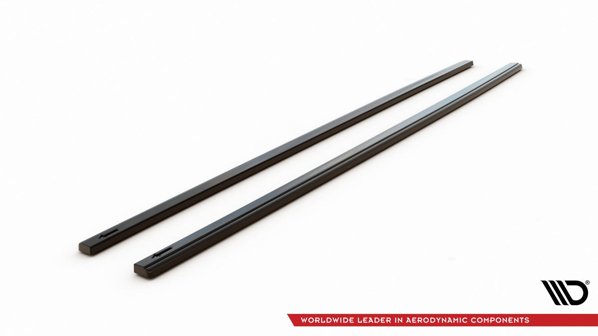 Par med sideskjørt V.2 Narrow til VW Golf 7 GTI i strukturert svart finish