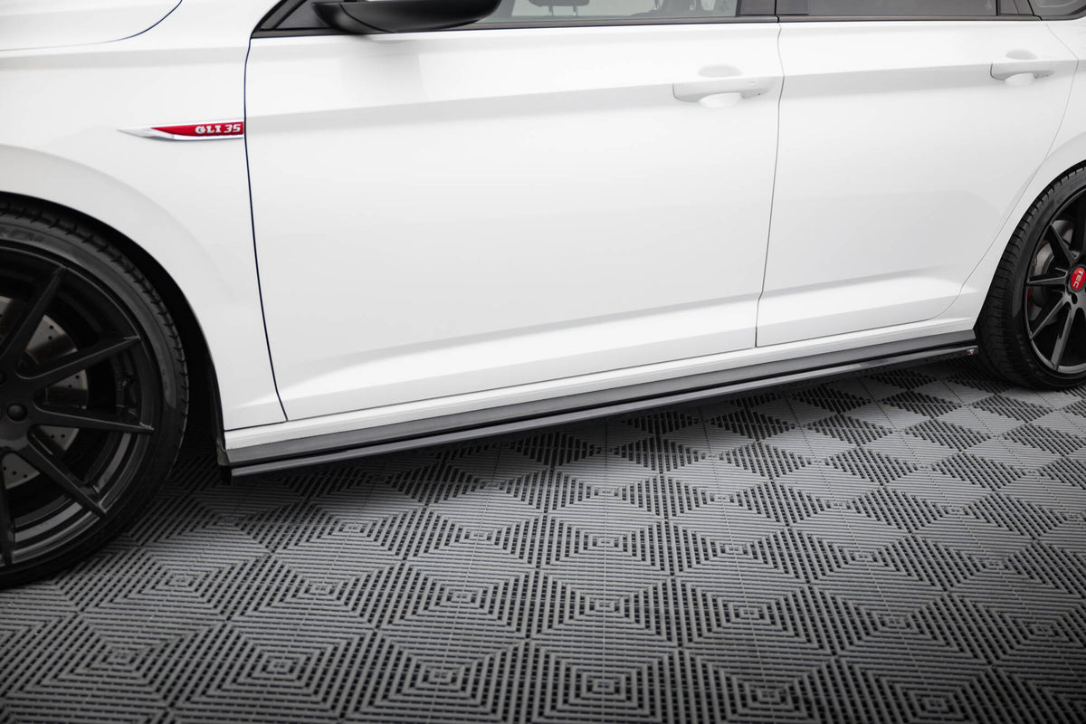 Sideskjørt diffusers til Volkswagen Jetta GLI Mk7 i blank sort ABS-plast