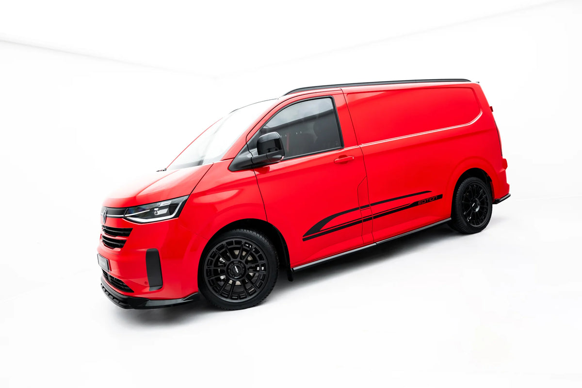 Sideskjørt diffusers i blank sort ABS til Volkswagen Transporter L1 T7