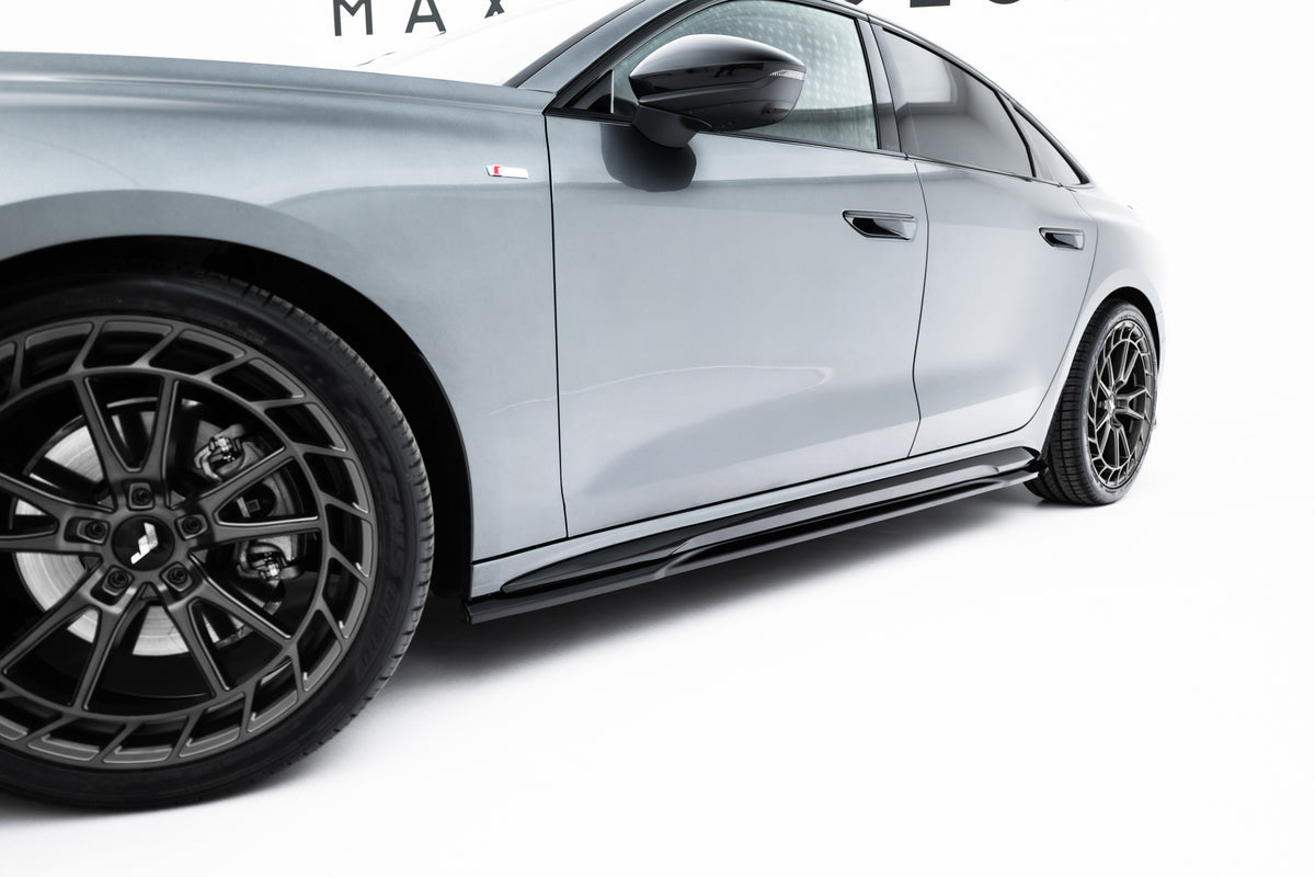 Sideskjørt diffusorer til Audi A5 S-Line B10 vist som komplett sett ovenfra