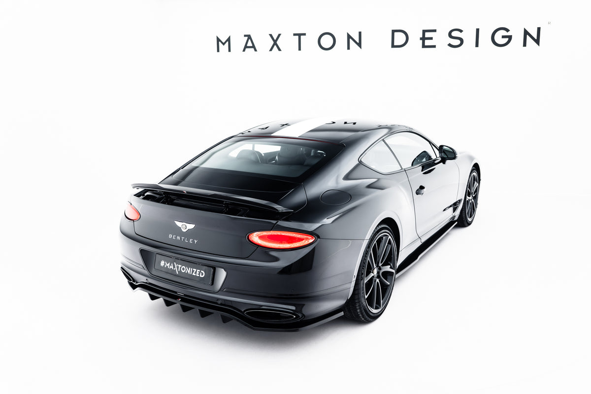 Blank sort sideskjørt diffuser fra Maxton Design til Bentley Continental GT Coupe Mk3