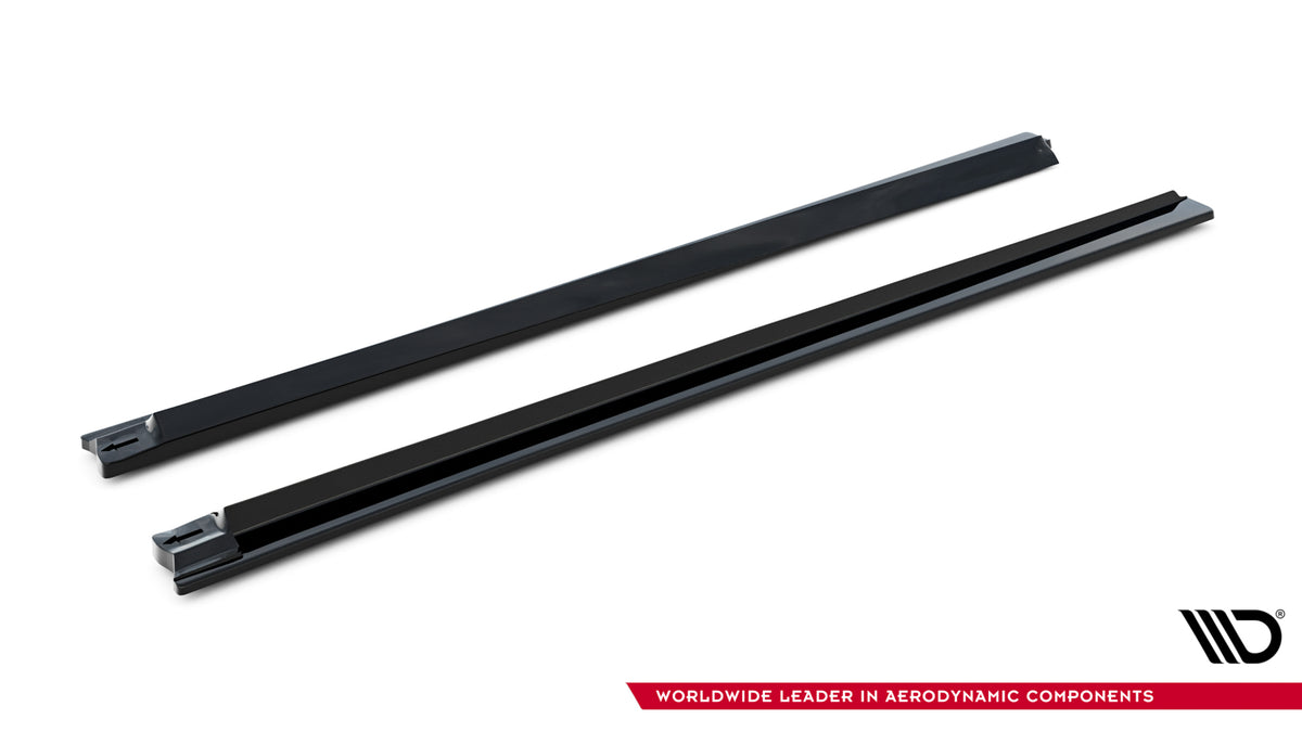 Blank sort sideskjørt diffuser for Audi Q8 fra Maxton Design