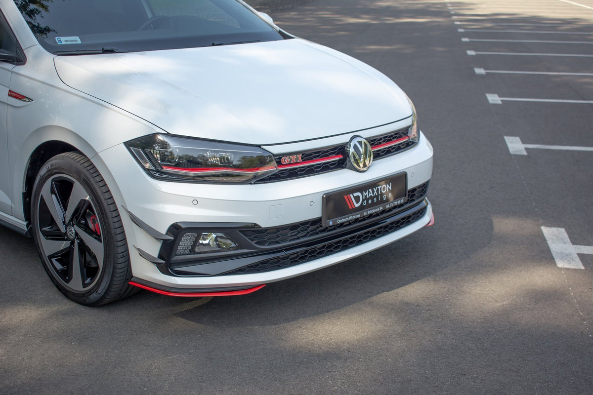 Sidesplittere foran i blank sort ABS til Volkswagen Polo GTI Mk6