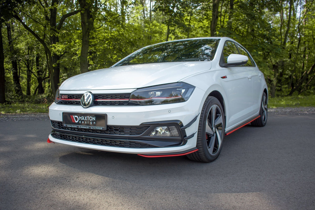 Venstre og høyre sidesplittere foran til Polo GTI Mk6 fra Maxton Design