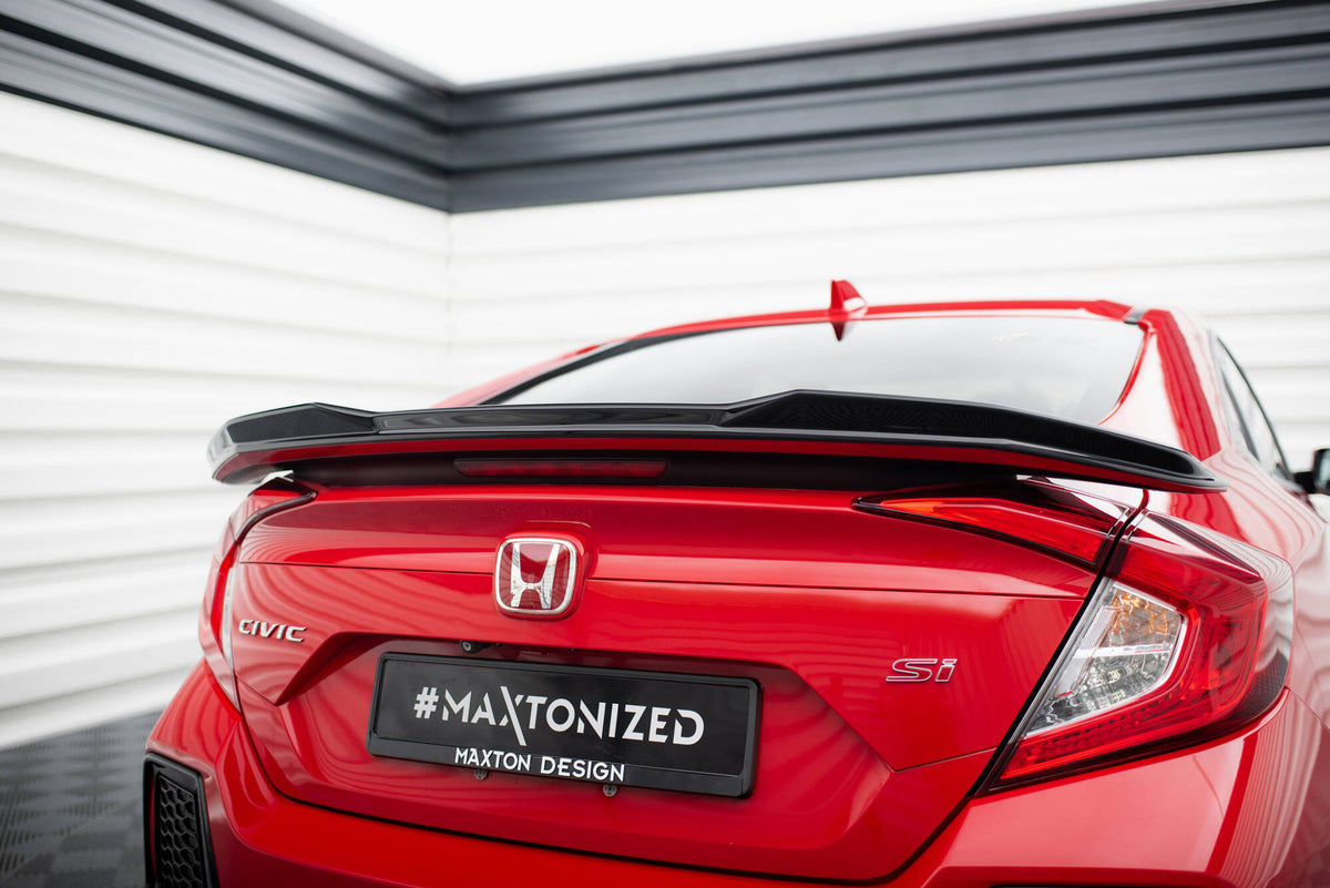 Spoiler Cap 3D til Honda Civic SI Mk10 i strukturert svart, sett ovenfra