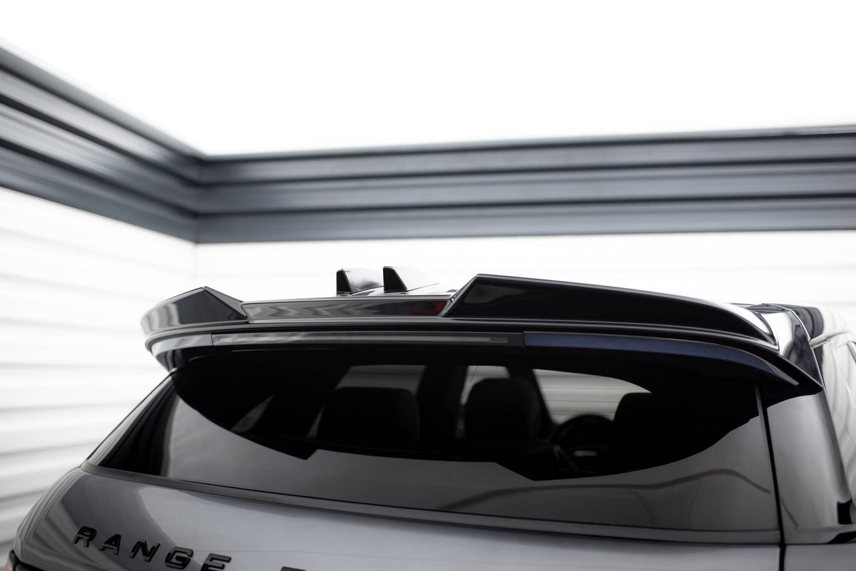 Spoiler cap 3D til Range Rover Evoque HSE Dynamic sett ovenfra mot sort bakgrunn
