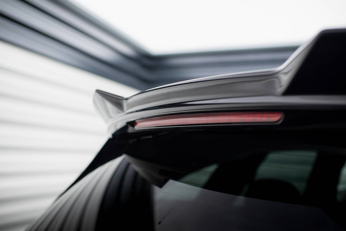 Spoiler Cap 3D Mercedes GLC AMG-Line X254 – sidevinkel, blank sort ABS-plast fra Maxton Design