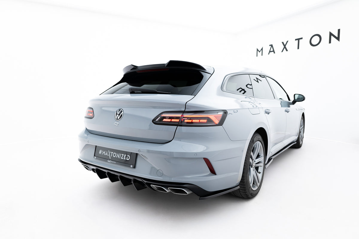 Maxton spoiler cap montert på hekken til VW Arteon Shooting Brake i blank svart