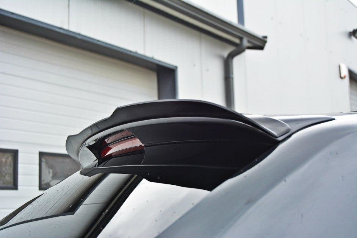 Spoiler cap til Audi S3 8P facelift sett ovenfra med strukturert sort overflate