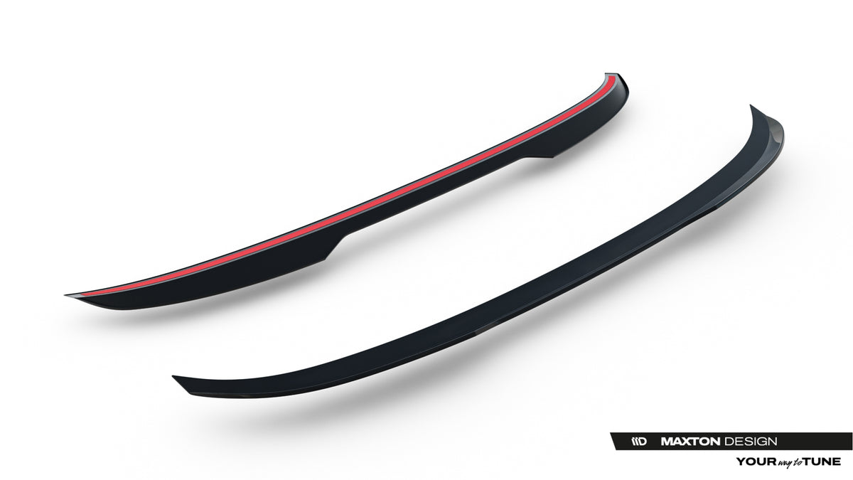 Spoiler cap i Gloss Black ABS til BMW 3-serie Sportline Sedan F30 med 3M-tape
