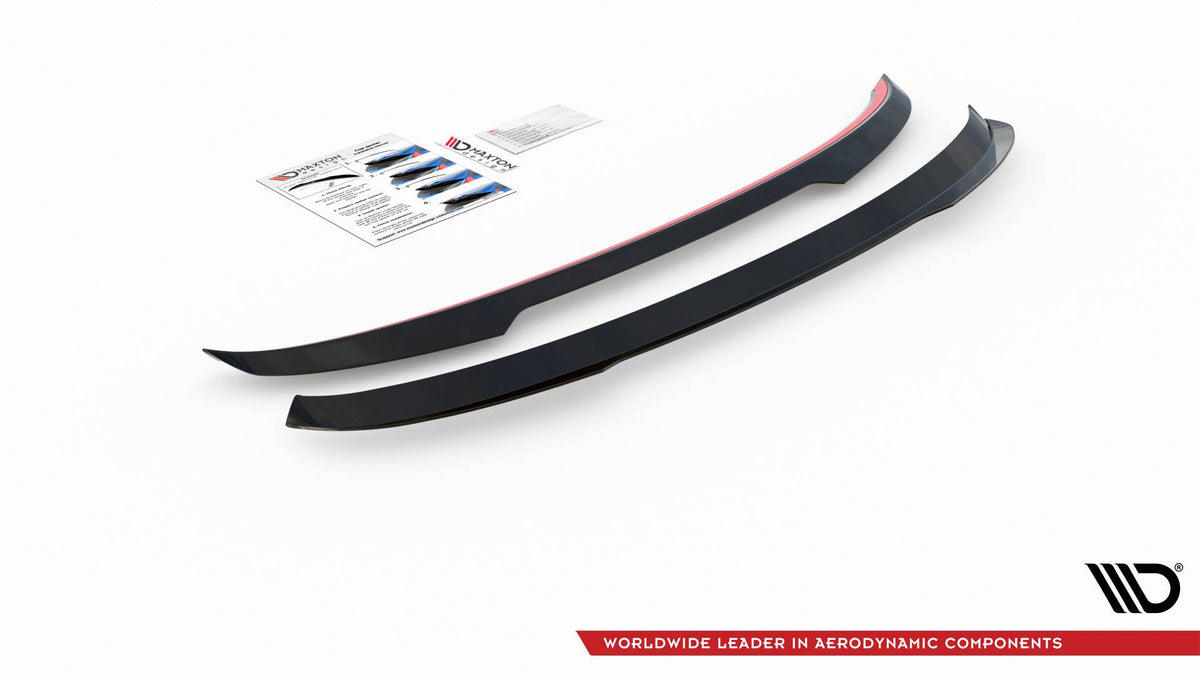 Detaljbilde av overflaten på spoiler cap til Cupra Leon ST Mk1 Facelift