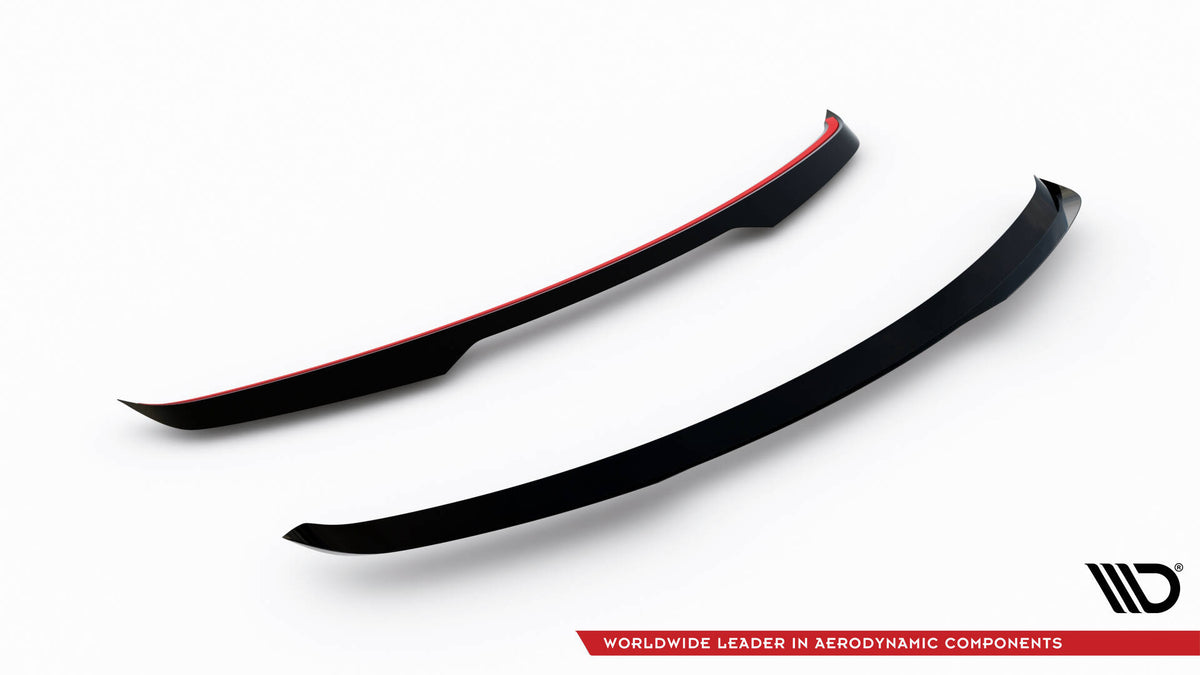 Pakkens innhold: spoiler cap med 3M-tape og avfettingsklut for Jaguar F-Pace