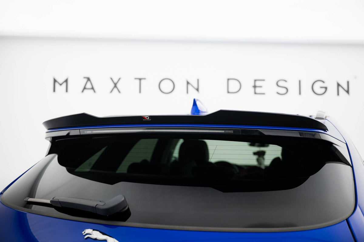 Spoiler cap til Jaguar F-Pace R-Sport MK1 i sort finish sett ovenfra