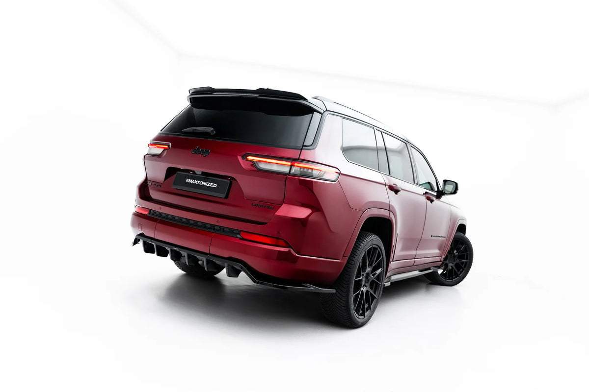 Blank sort spoileroverlegg til Jeep Grand Cherokee L Mk5 på bagasjeromskanten