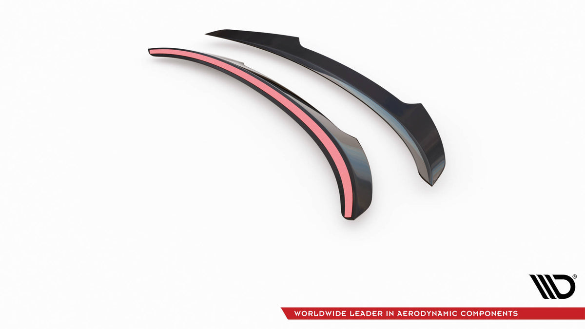 Blank sort spoilerforlenger for Maserati Ghibli Modena Mk3 Facelift bakfra