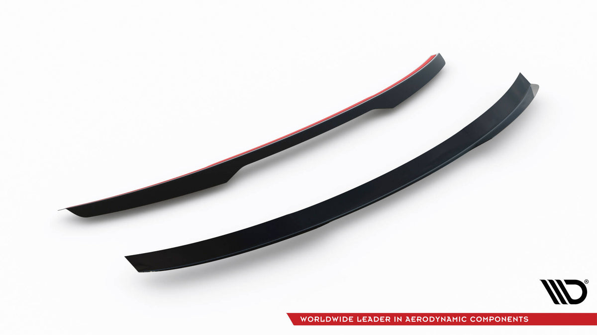 Innhold i settet med spoiler cap, 3M tape og avfettingsklut for Peugeot 3008