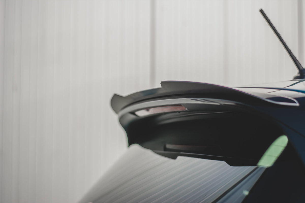 Spoiler cap til VW T-Cross sett ovenfra, sort strukturert overflate