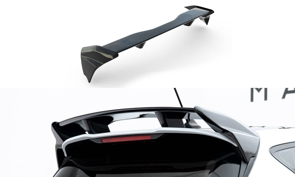Spoiler i glassfiber for Ford Fiesta ST MK8 sett ovenfra