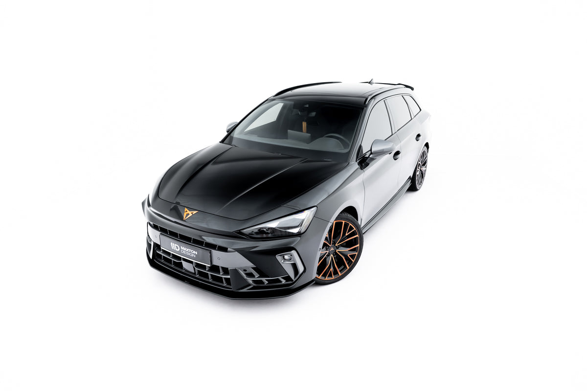 Detaljbilde av 10 mm ABS-kant på frontsplitter til Cupra Leon