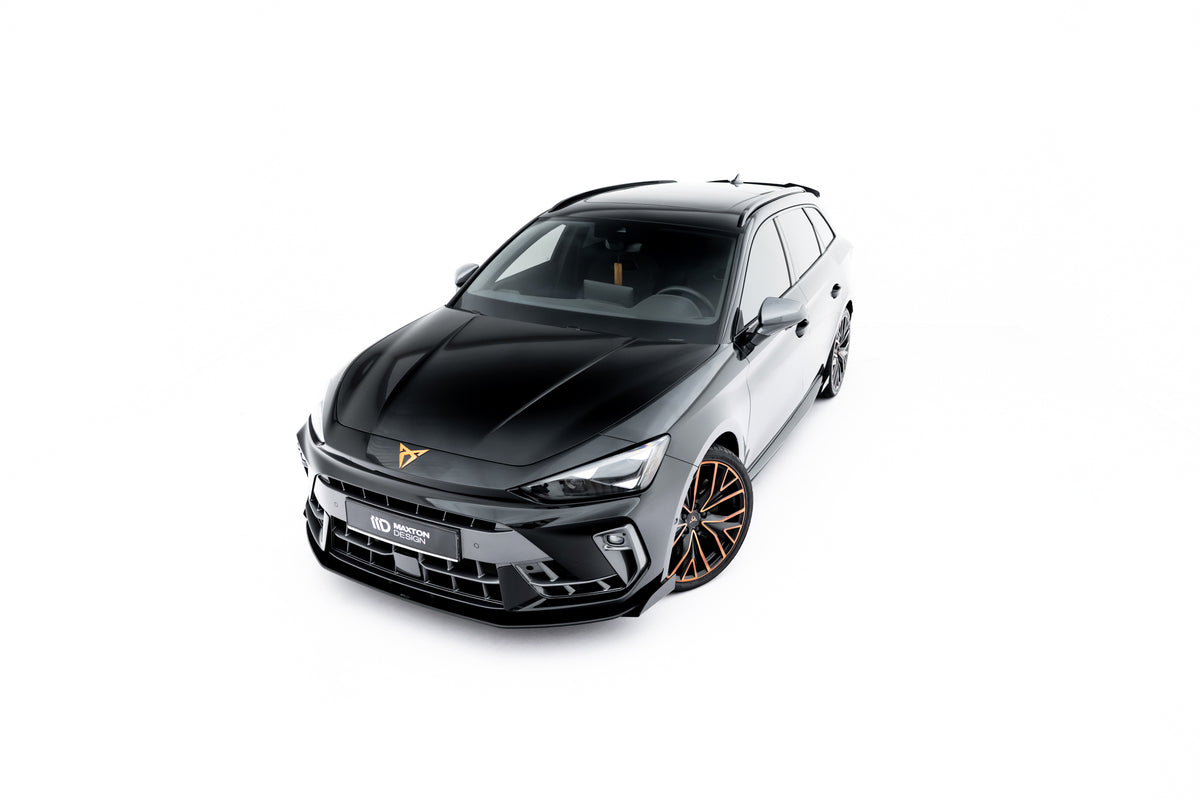 Frontsplitter montert under støtfanger på Cupra Leon Mk1 Facelift