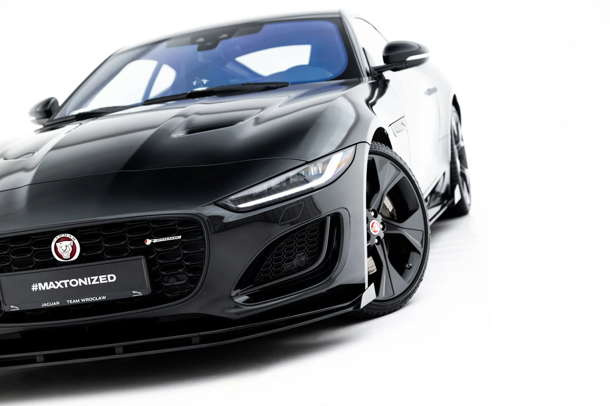 Mattsvart ABS-frontsplitter til Jaguar F-Type X152 Facelift 2