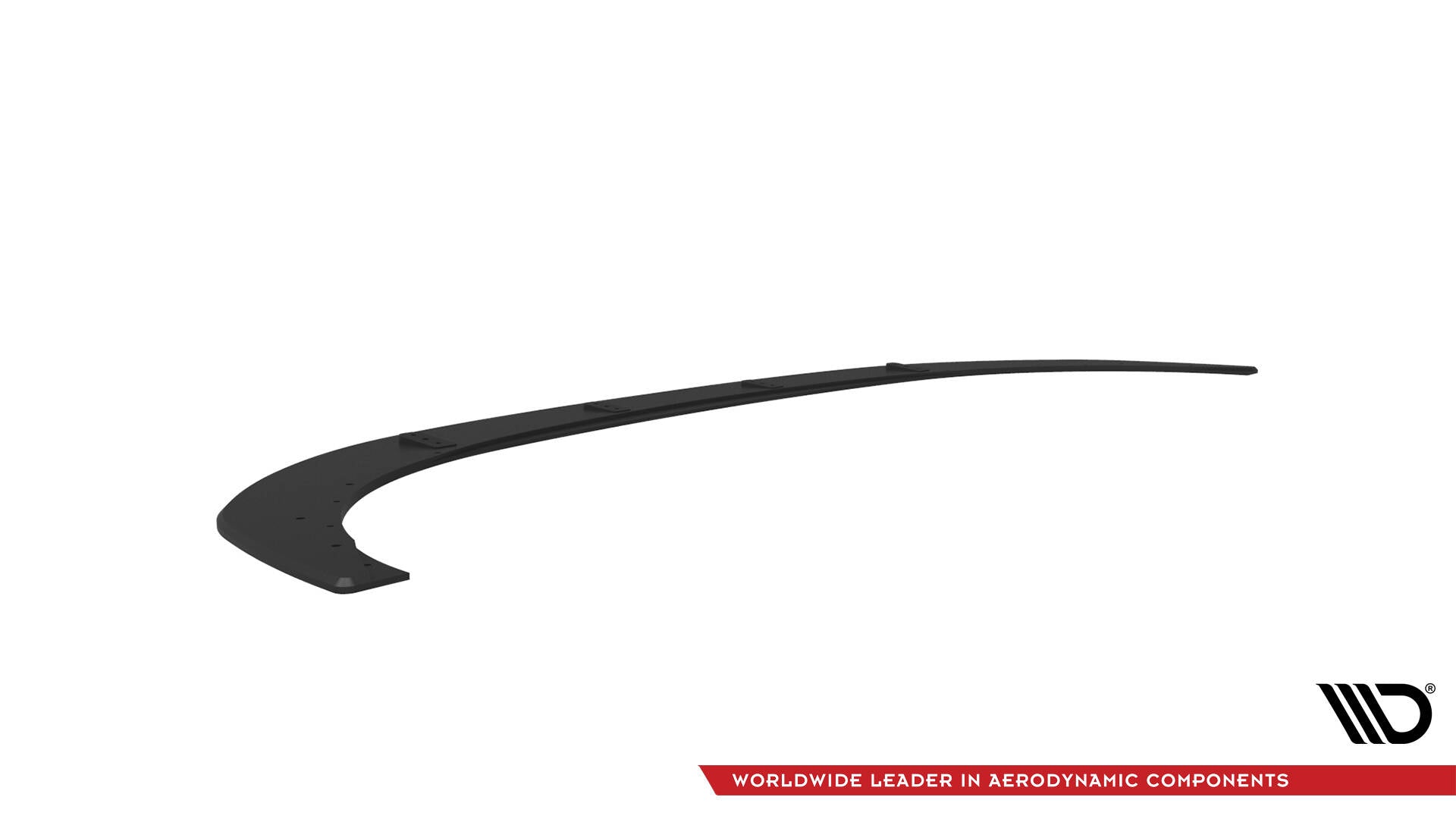 Front lip til Kia Proceed GT MK3 Facelift, svart buet plast med synlige festepunkter, skrå vinkel.