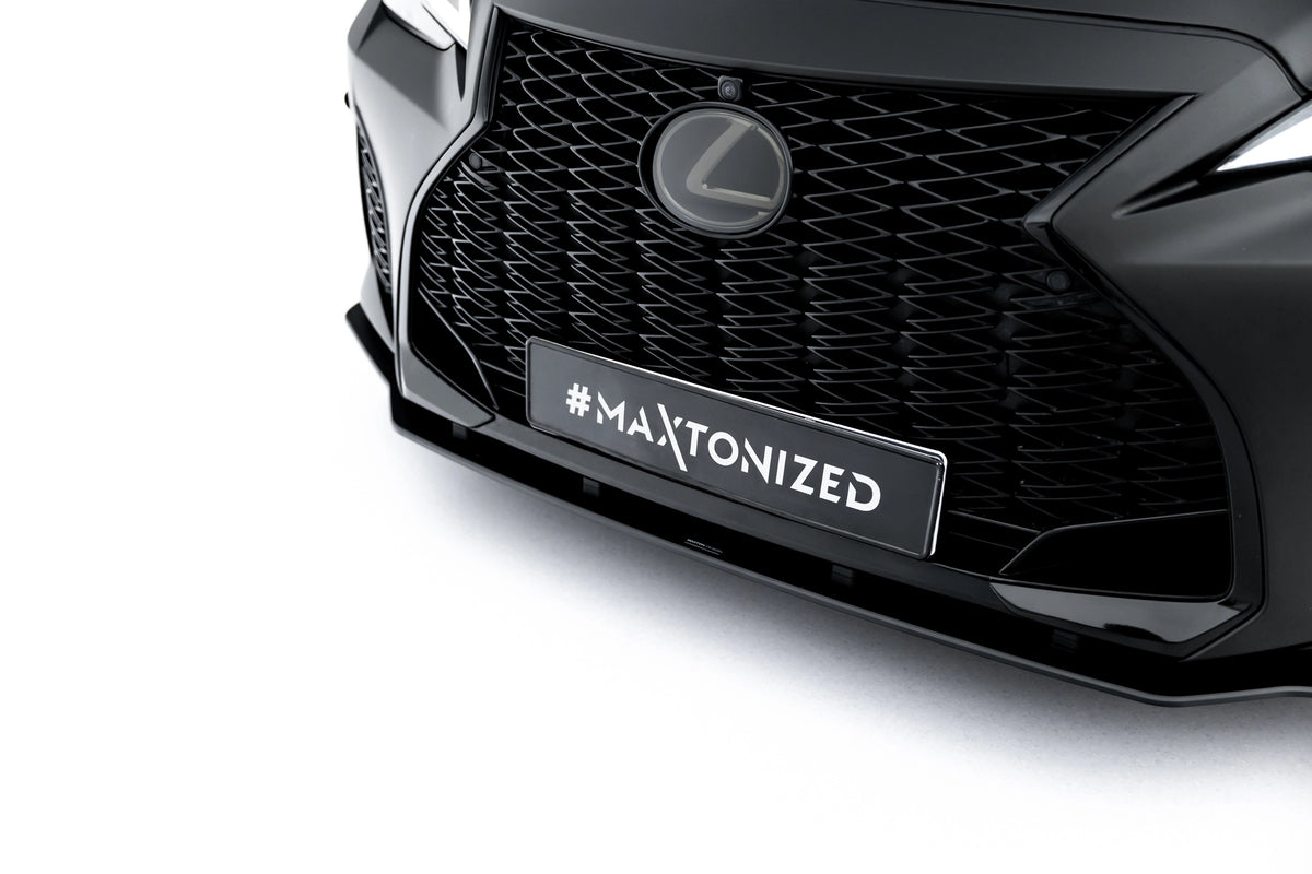 Detalj av kanten på frontsplitter til Lexus IS 500 Mk3 Facelift 2