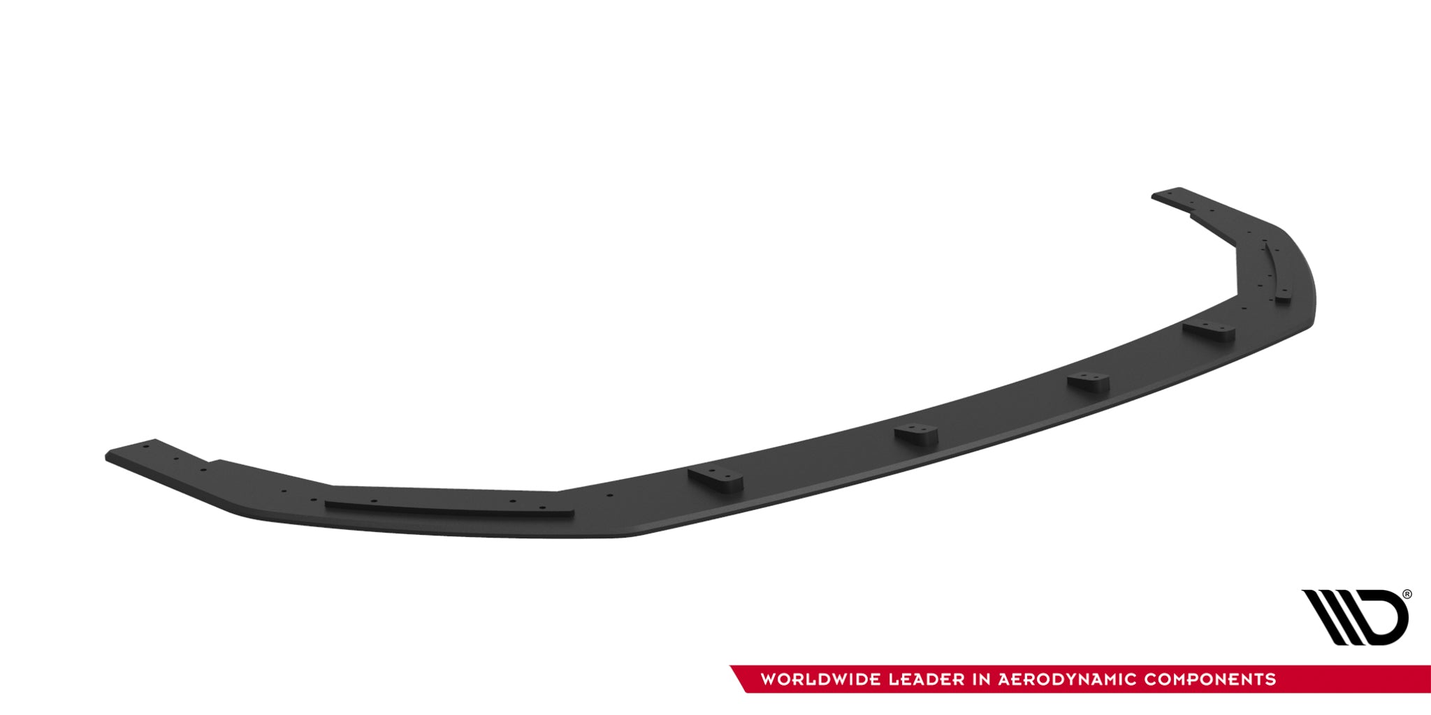 Frontleppe til Toyota Corolla Gr MK12 2022-2024, sort plast med monteringspunkter, skrå vinkel.