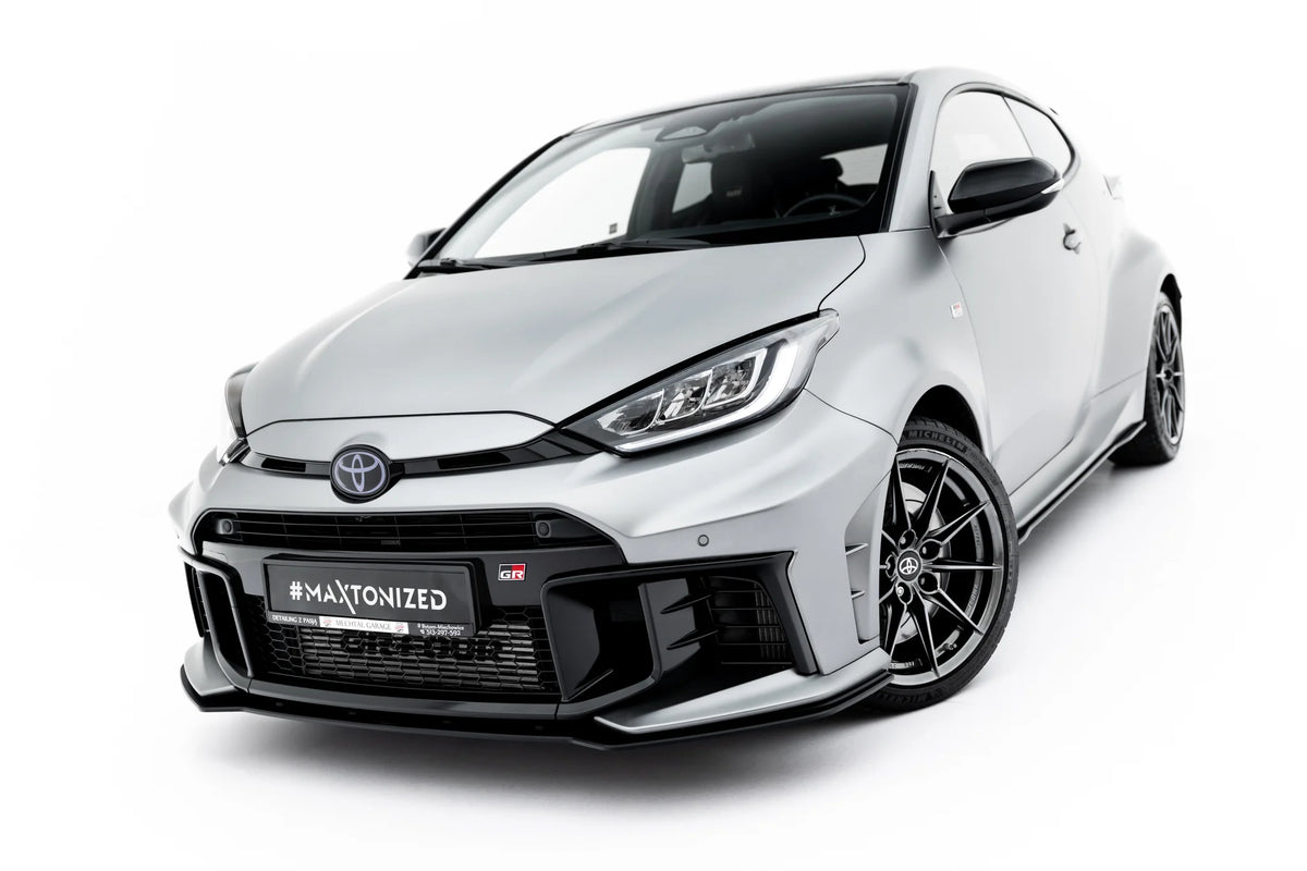 Frontsplitter til Toyota GR Yaris Mk4 Facelift i matt sort ABS-plast